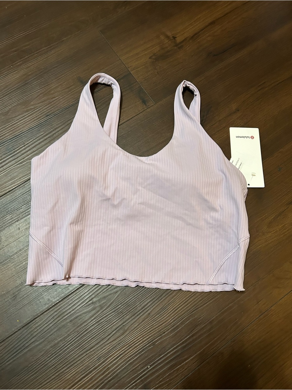 lululemon athletica Lilac Align Lettuce Hem Tank B/C Cup with Built-in Bra